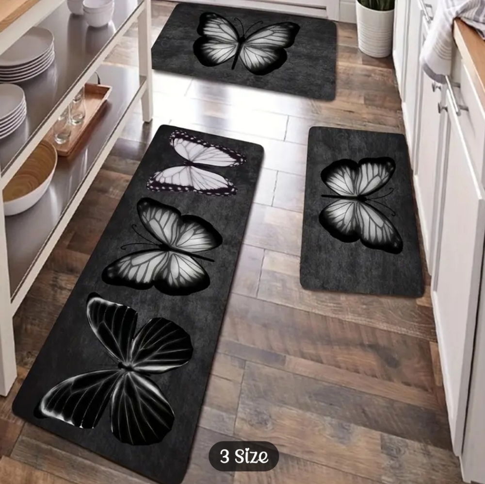 *NWOT* 🦋 3pc Butterfly Rug Set🦋